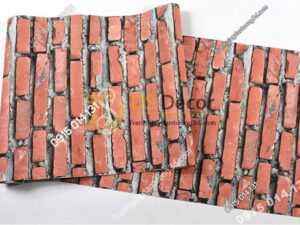 Bề mặt Giấy dán tường giả gạch đỏ 3D188