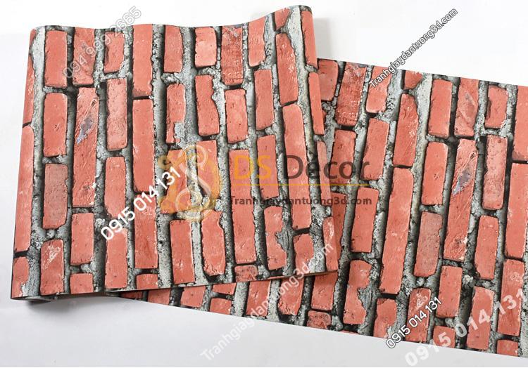 Bề mặt Giấy dán tường giả gạch đỏ 3D188