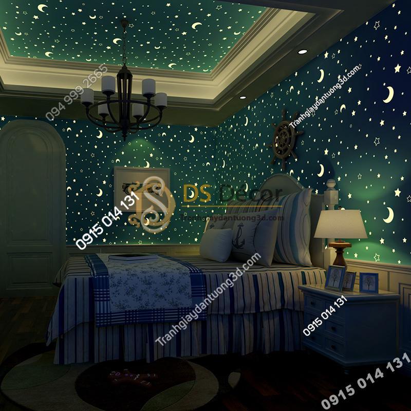 Giấy dán tường dạ quang phát sáng 3D170