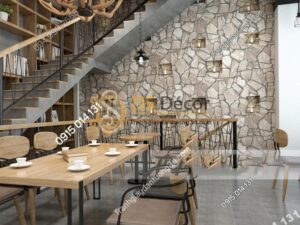 Giay-dan-tuong-gia-da-Pattern-cho-quan-cafe-tra-sua-mau-kaki-sang