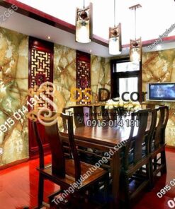 Giấy dán tường giả đá tự nhiên 3D177 trang trí nhà hàng
