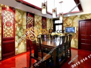 Giấy dán tường giả đá tự nhiên 3D177 trang trí nhà hàng