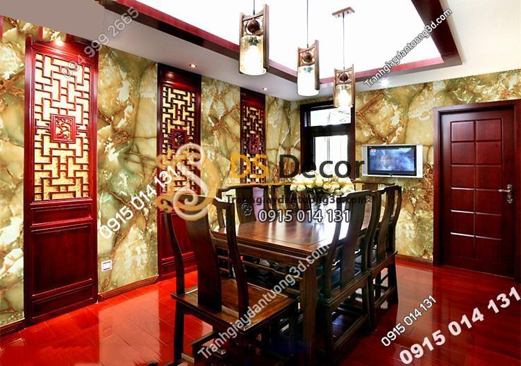 Giấy dán tường giả đá tự nhiên 3D177 trang trí nhà hàng
