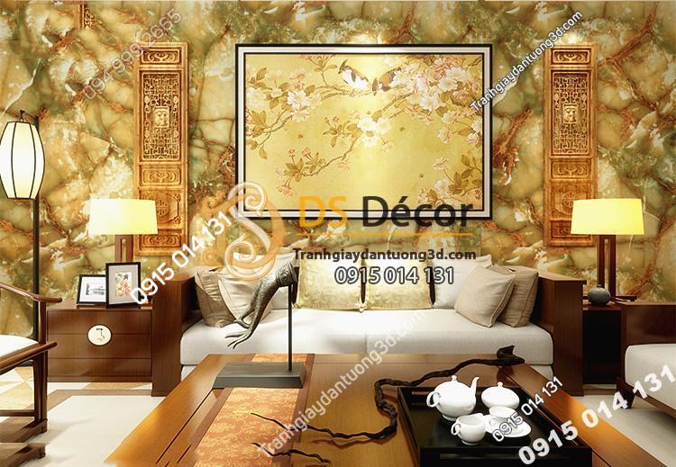 Giấy dán tường giả đá tự nhiên 3D177 trang trí phòng khách