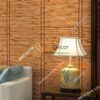 Giấy dán tường giả mành tre xưa 3d162