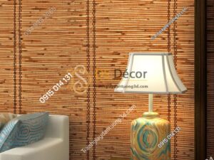 Giấy dán tường giả mành tre xưa 3d162
