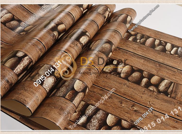 Bề mặt Giấy dán tường gỗ và đá 3D169