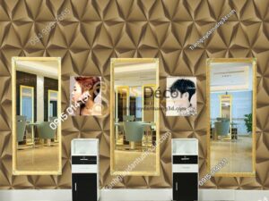 Giay-dan-tuong-hinh-hoc-tam-giac-3d-cho-salon-toc-nha-hang-quan-bar-3D128-mau-nau