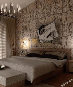 Giấy dán tường họa tiết Pharaoh Ai Cập 3D175 phòng ngủ