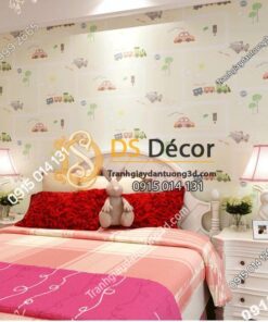 Giay-dan-tuong-hoa-tiet-oto-phong-tre-em-3D133-mau-hong-