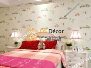 Giay-dan-tuong-hoa-tiet-oto-phong-tre-em-3D133-mau-hong-