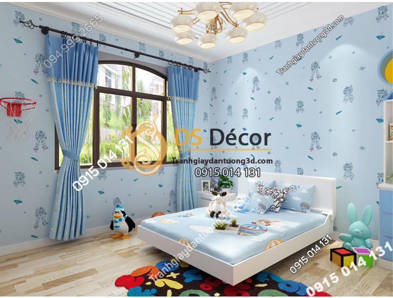 Giay-dan-tuong-hoa-tiet-robot-3D142--ma-002-mau-xanh