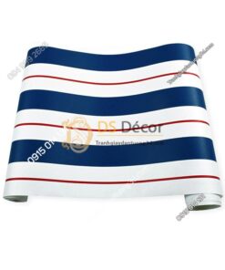 Bề mặt Giấy dán tường kẻ sọc trắng tím than 3D171