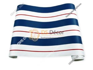 Bề mặt Giấy dán tường kẻ sọc trắng tím than 3D171