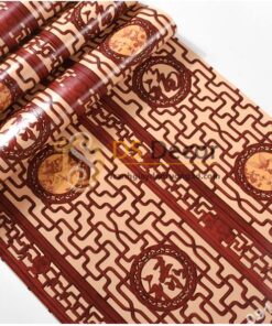 Bề mặt Giấy dán tường khắc gỗ kiểu hoàng cung 3D167 màu đỏ