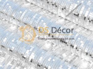 Bề mặt Giấy dán tường khảm vàng bạc màu trắng óng ánh 3D182