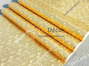 Giấy dán tường khảm vàng bạc màu vàng óng ánh 3D182