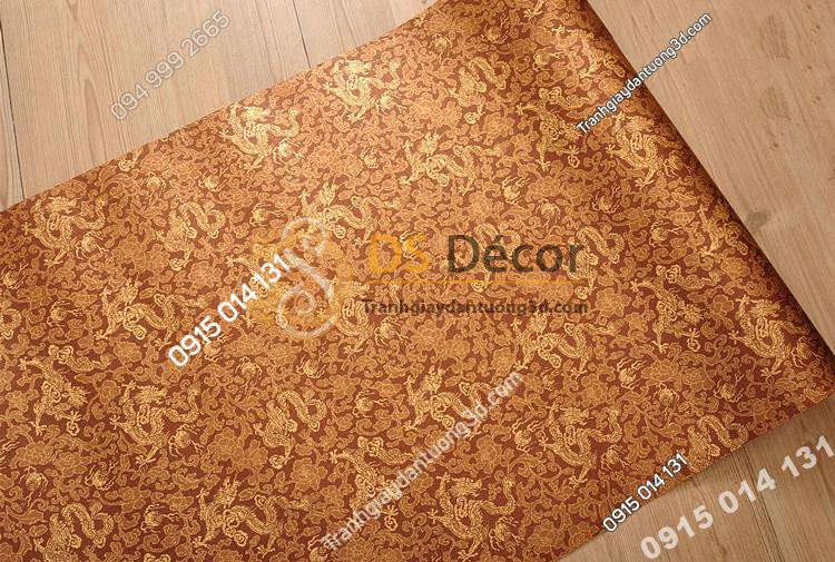 Bề mặt Giấy dán tường phòng thờ họa tiết rồng 3D177