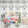 Giấy dán tường tam giác hiện đại 3D152