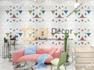 Giấy dán tường tam giác hiện đại 3D152