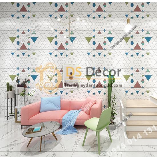 Giấy dán tường tam giác hiện đại 3D152