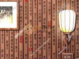 Giấy dán tường thẻ tre 3d187