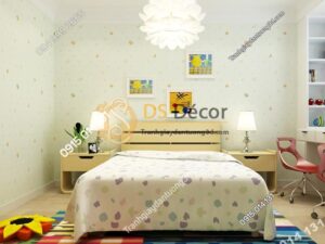Giay-dan-tuong-trang-sao-phong-cua-be-3D136-xanh-luc-064