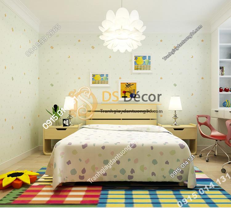 Giay-dan-tuong-trang-sao-phong-cua-be-3D136-xanh-luc-064