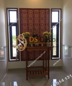 Giấy dán tường kiểu khắc gỗ hoàng cung 3D167 dán phòng thờ