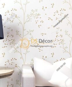 Mau-giay-dan-tuong-hoa-tiet-cay-la-nho-don-gian-3D138-mau-be-101