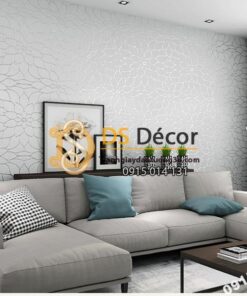 Giấy dán tường hoa cúc 3D161 màu xám