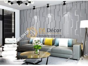 Giấy dán tường họa tiết vi mạch điện tử màu xám