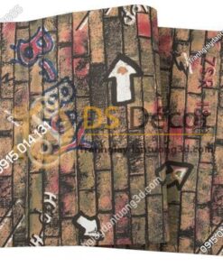 Bề mặt giấy dán tường kiểu Graffiti hip hop 3d168-501