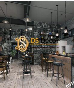 Giấy dán tường họa tiết bảng đen phấn trắng 3D158 mẫu tối trang trí quán cà phê