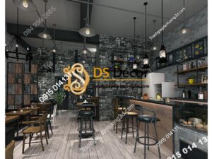 Giấy dán tường họa tiết bảng đen phấn trắng 3D158 mẫu tối trang trí quán cà phê