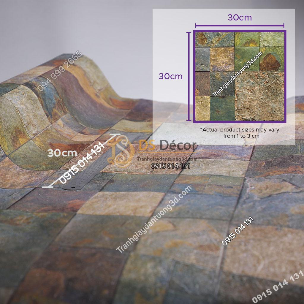 Giấy dán tường Hàn Quốc NATURAL giả đá 87001-3 size họa tiết