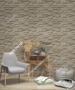 Giấy dán tường Hàn Quốc NATURAL giả đá 87001-3 màu be