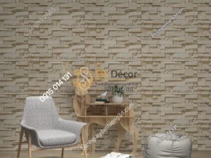Giấy dán tường Hàn Quốc NATURAL giả đá 87001-3 màu be