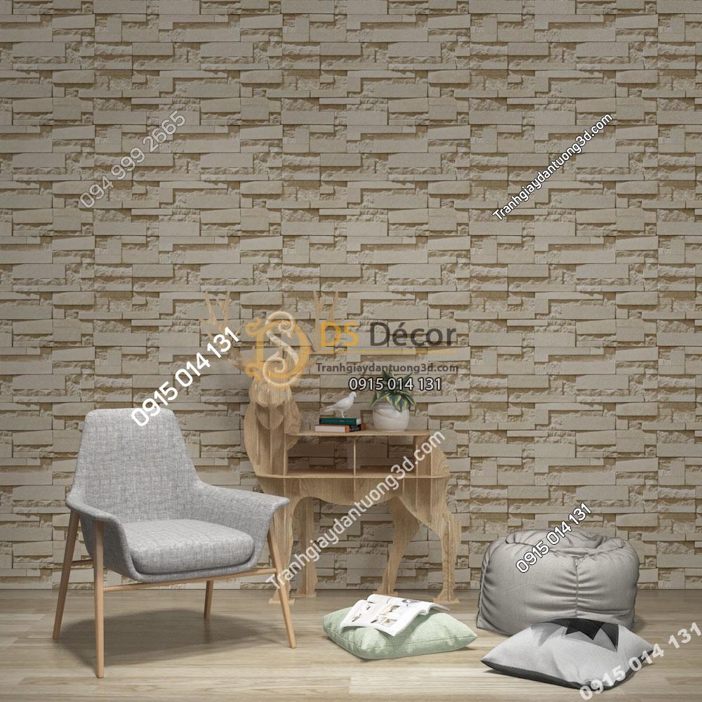 Giấy dán tường Hàn Quốc NATURAL giả đá 87001-3 màu be