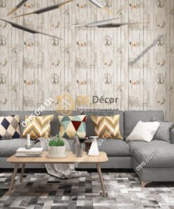 Giấy dán tường Hàn Quốc NATURAL giả gỗ 87004-2 dán phòng khách