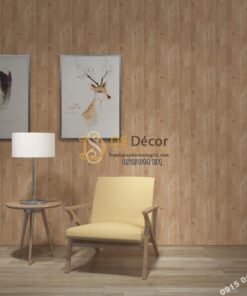Giấy dán tường Hàn Quốc NATURAL giả gỗ 87005-5 tông nâu dán phòng khách