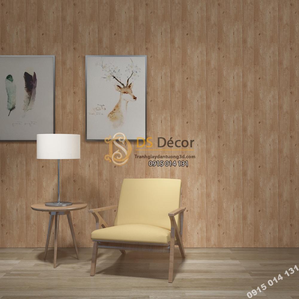 Giấy dán tường Hàn Quốc NATURAL giả gỗ 87005-5 tông nâu dán phòng khách