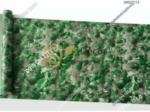 Bề mặt giấy dán tường 3D giả lá cây retro cho nhà hàng quán ăn nhanh 3D206-113