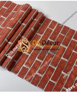 Bề mặt giấy dán tường giả gạch đỏ 3D191