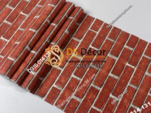 Bề mặt giấy dán tường giả gạch đỏ 3D191