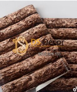 Bề mặt giấy dán tường giả thân gỗ nâu 3D198