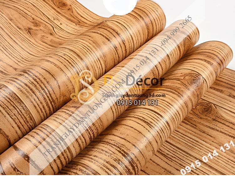 Bề mặt giấy dán tường vân gỗ 3D190 màu đậm