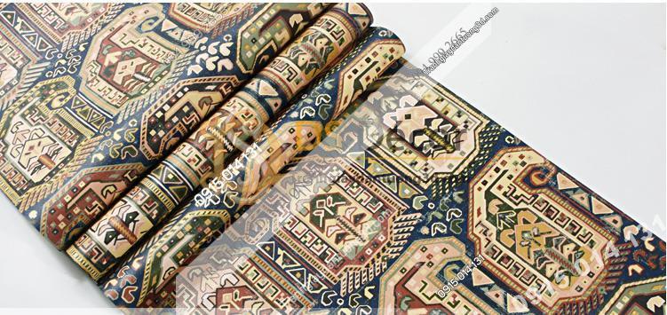 Bề mặt giấy dán tường giả gạch Bohemian Tây Tạng độc đáo 3D208 màu nâu
