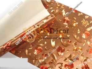 Bề mặt Giấy dán từng hoa ánh kim cho tiệm váy cưới 3D203 màu nâu 153