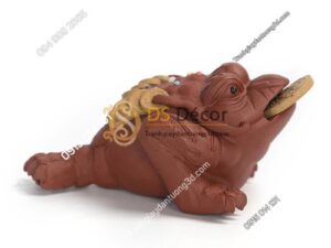 Cóc 3 chân ngậm tiền màu đỏ DTT10 cỡ nhỏ
